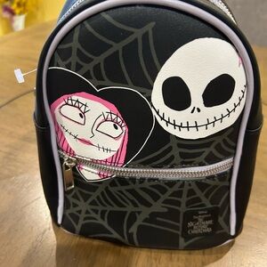 Disney The Nightmare Before Christmas Mini Backpack - Black with Silver
